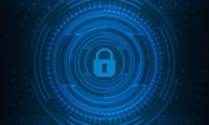 Secure digital lock representing zero-trust cybersecurity architecture for small businesses. Emphasizes the importance of advanced security measures to protect sensitive data and systems.